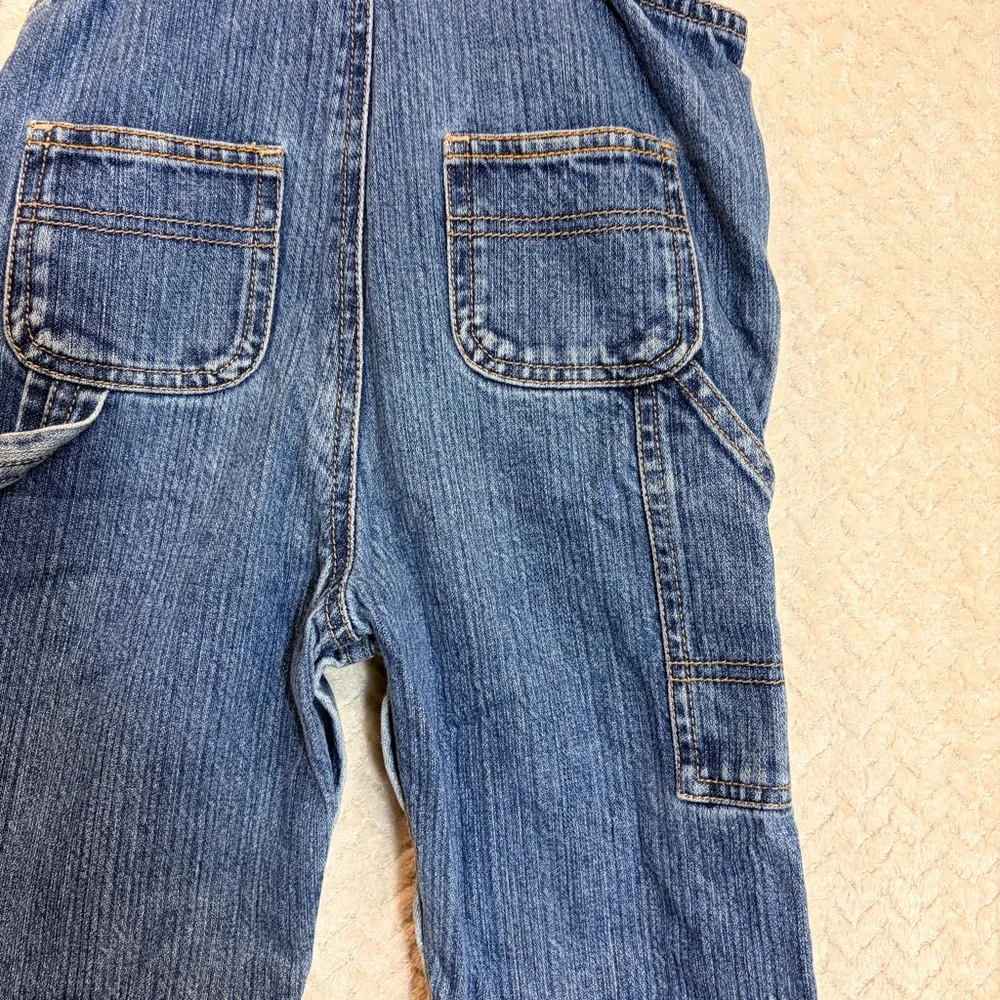Vintage Y2K Baby Gap 12-18 months Classic‎ Blue Denim Carpenter Jean Overalls